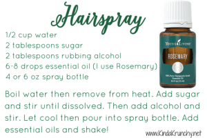 DIY hairspray essential oils 